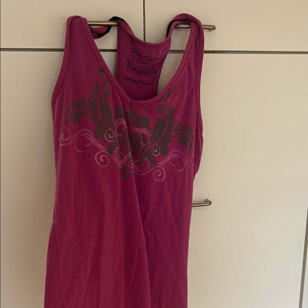 Green Apple Red Fitted Sleeveless Tank Top